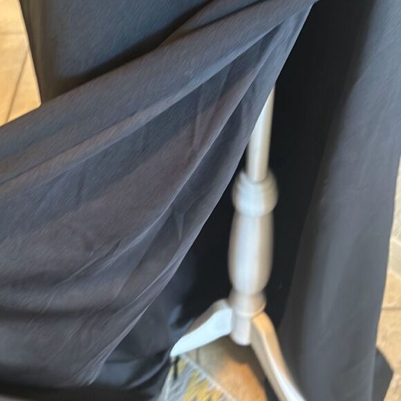 Lulus M Strapless Bustier Corset Maxi Dress Solid Black High Slit Evening Formal - Picture 7 of 12